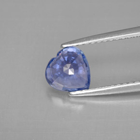 Zafiro azul natural de 1,18 ct, forma de corazón, VVS-VS