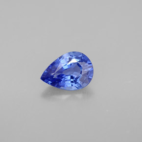 Zafiro azul natural de 0,86 ct, en forma de pera, VVS-VS