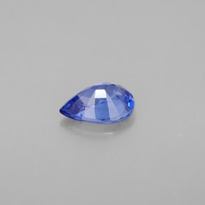 Zafiro azul natural de 0,86 ct, en forma de pera, VVS-VS