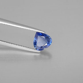 Zafiro azul natural de 1,12 ct, forma de corazón, VS