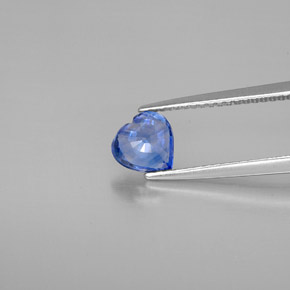 Zafiro azul natural de 1,12 ct, forma de corazón, VS