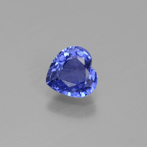 Zafiro azul natural de 1,06 ct, forma de corazón, VS