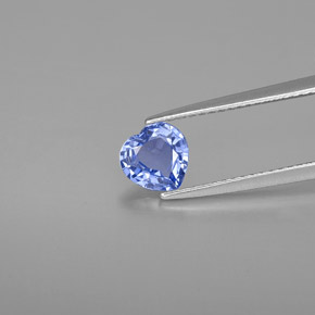 Zafiro azul natural de 1,21 ct, forma de corazón, VVS-VS