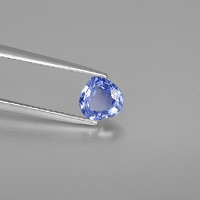 Zafiro azul natural de 1,21 ct, forma de corazón, VVS-VS