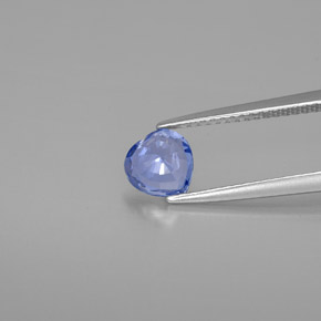 Zafiro azul natural de 1,21 ct, forma de corazón, VVS-VS