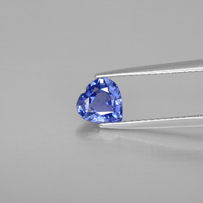 Zafiro azul natural de 1,21 ct, forma de corazón, VVS-VS