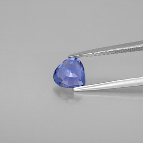 Zafiro azul natural de 1,21 ct, forma de corazón, VVS-VS