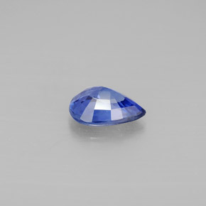 Zafiro azul natural de 0,80 ct, en forma de pera, VVS-VS