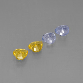 Gemas de zafiro multicolor natural de  ct, forma de corazón, VVS-VS