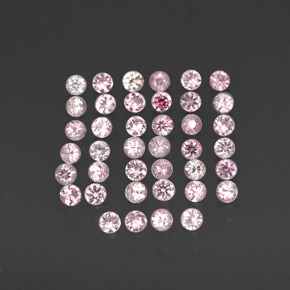 Gemas de zafiro rosa natural de  ct, corte redondo, VVS-VS