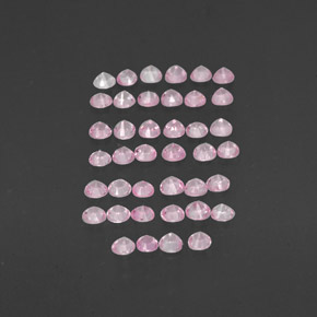 Gemas de zafiro rosa natural de  ct, corte redondo, VVS-VS