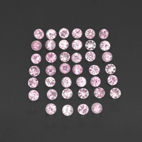 Gemas de zafiro rosa natural de  ct, corte redondo, VVS-VS
