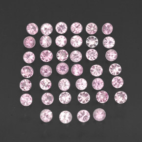 Gemas de zafiro rosa natural de  ct, corte redondo, VVS-VS