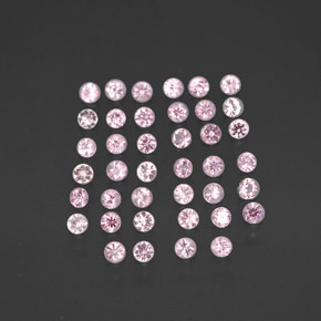 Gemas de zafiro rosa natural de  ct, corte redondo, VVS-VS