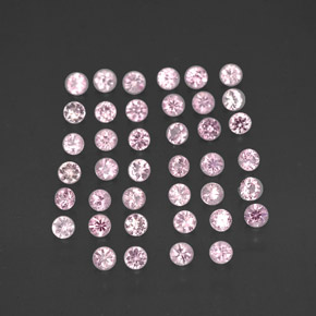 Gemas de zafiro rosa natural de  ct, corte redondo, VVS-VS