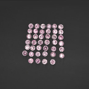 Gemas de zafiro rosa natural de  ct, corte redondo, VVS-VS