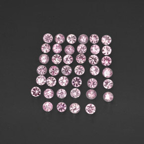 Gemas de zafiro rosa natural de  ct, corte redondo, VVS-VS