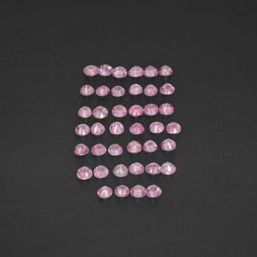 Gemas de zafiro rosa natural de  ct, corte redondo, VVS-VS