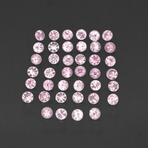 Gemas de zafiro rosa natural de  ct, corte redondo, VVS-VS