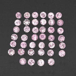 Gemas de zafiro rosa natural de  ct, corte redondo, VVS-VS