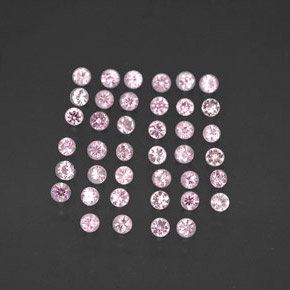 Gemas de zafiro rosa natural de  ct, corte redondo, VVS-VS