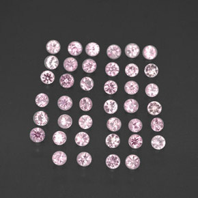 Gemas de zafiro rosa natural de  ct, corte redondo, VVS-VS