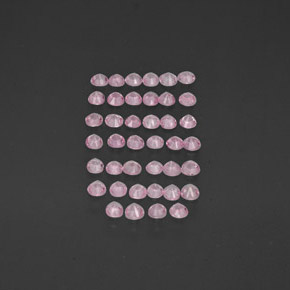 Gemas de zafiro rosa natural de  ct, corte redondo, VVS-VS