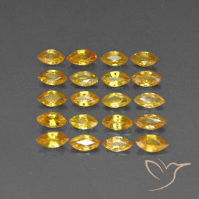 Gemas de zafiro amarillo natural de 3,73 ct, marquesa, VVS-VS