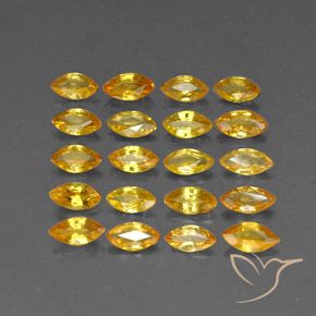 Gemas de zafiro amarillo natural de 3,73 ct, marquesa, VVS-VS