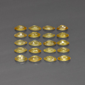 Gemas de zafiro amarillo natural de  ct, marquesa, VVS-VS