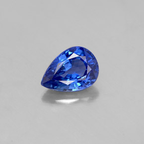 Zafiro azul natural de 0,97 ct, en forma de pera, VVS