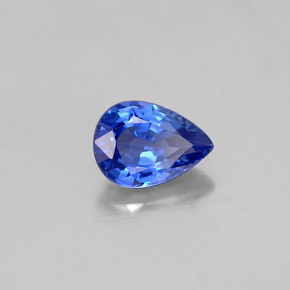 Zafiro azul natural de 0,97 ct, en forma de pera, VVS
