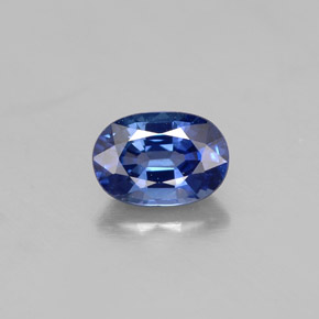 Zafiro azul natural de 1,07 ct, corte óvalo, VVS