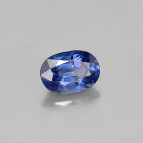 Zafiro azul natural de 1,07 ct, corte óvalo, VVS