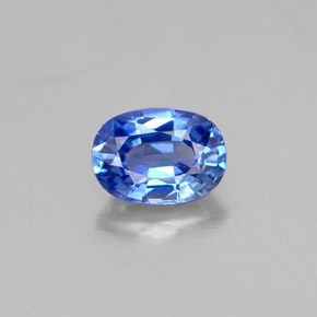 Zafiro azul natural de 1,17 ct, corte óvalo, VVS