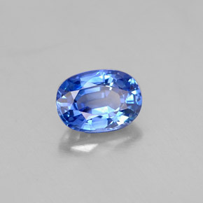 Zafiro azul natural de 1,17 ct, corte óvalo, VVS