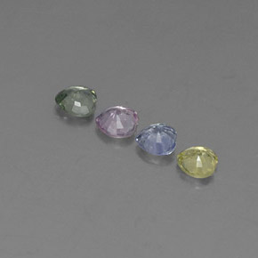 Gemas de zafiro multicolor natural de 1,30 ct, forma de corazón, VVS-VS