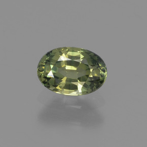 Zafiro verde natural de 0,68 ct, corte óvalo, VVS