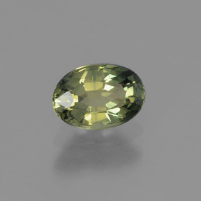 Zafiro verde natural de 0,68 ct, corte óvalo, VVS