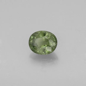 Zafiro verde natural de 0,94 ct, corte óvalo, VS