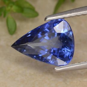 Zafiro azul natural de 1,94 ct, en forma de pera, VS