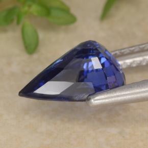 Zafiro azul natural de 1,94 ct, en forma de pera, VS