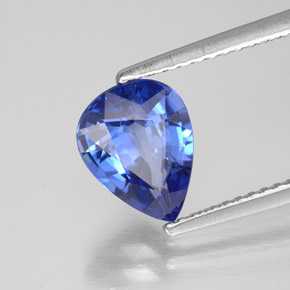 Zafiro azul natural de 2,11 ct, en forma de pera, VS-SI