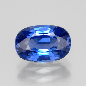 Zafiro azul natural de 2,02 ct, corte óvalo, VVS-VS