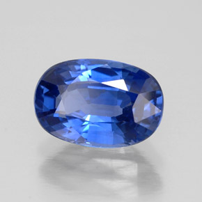 Zafiro azul natural de 2,02 ct, corte óvalo, VVS-VS