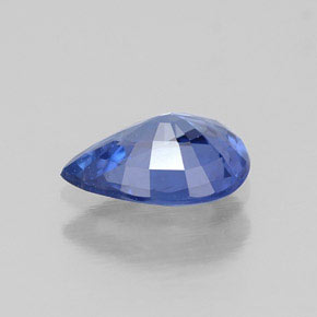 Zafiro azul natural de 0,70 ct, en forma de pera, VVS-VS