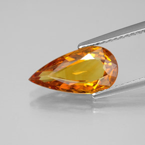 Zafiro naranja natural de 2,61 ct, en forma de pera, VVS-VS
