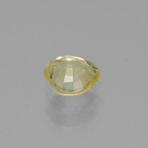 Zafiro amarillo natural de 0,38 ct, forma de corazón, VVS