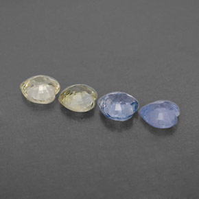 Gemas de zafiro multicolor natural de  ct, forma de corazón, VVS