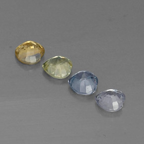 Gemas de zafiro multicolor natural de 1,31 ct, forma de corazón, VVS-VS